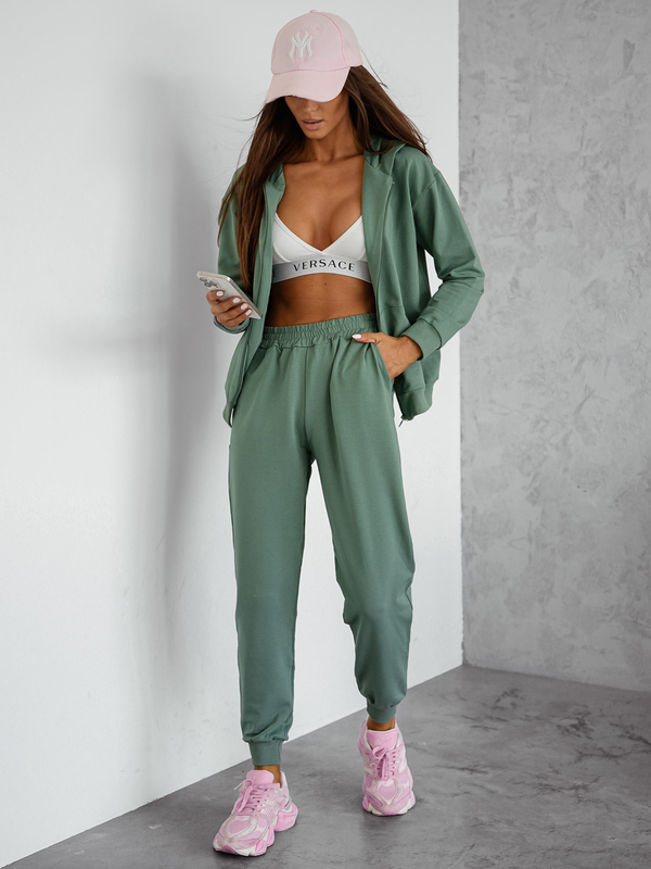 Dámsky dvojdielny komplet s kapucňou khaki Bolf 821110