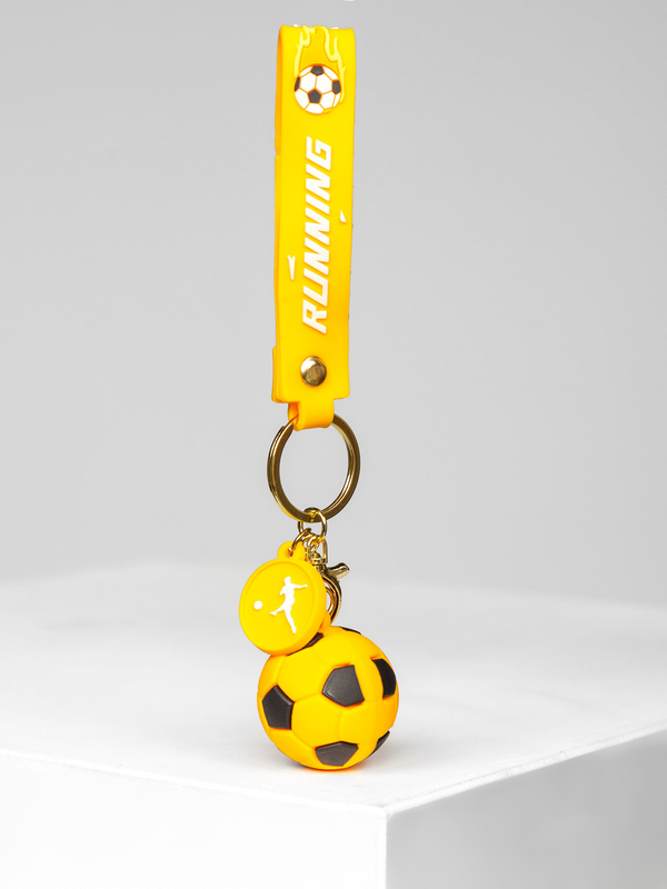 Žltá kľúčenka s loptičkou Bolf TT2357