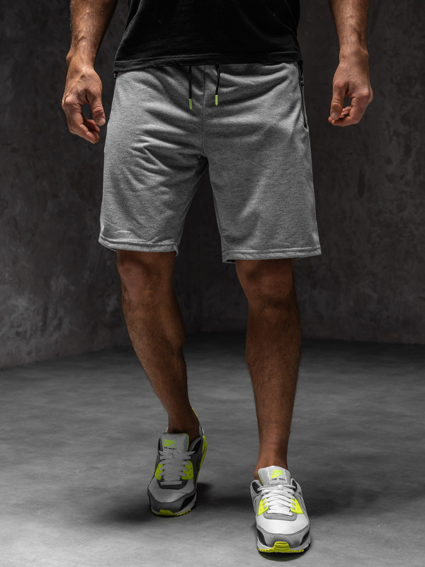 Sivé pánske teplákové šortky Bolf 8K287A1