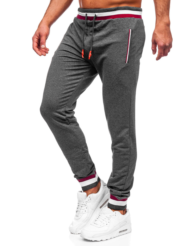 Grafitové pánske jogger nohavice Bolf 7034