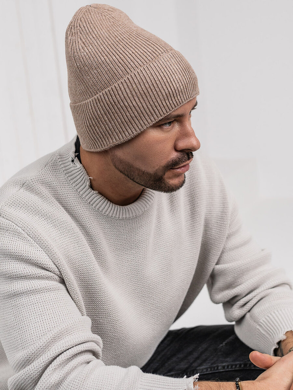 Hnedá pánska zateplená zimná čiapka Bolf 387045