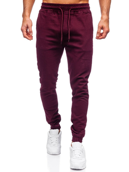 Bordové pánske jogger nohavice Bolf 707