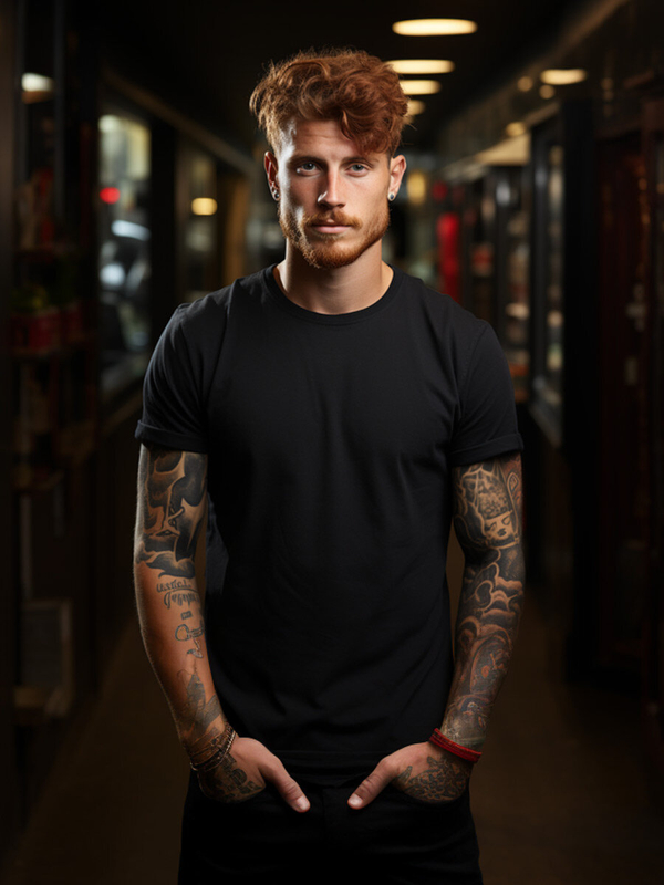 Čierne pánske dlhé tričko bez potlače Bolf 14290A2