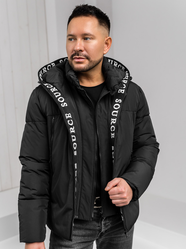 Čierna pánska zimná bunda Bolf 22M330A1