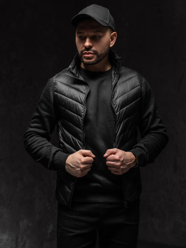 Čierna pánska prešívaná vesta Bolf 13073A1