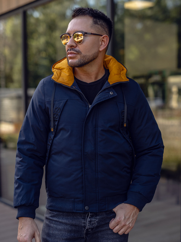 Tmavomodrá pánska zimná bunda Bolf 27M8100