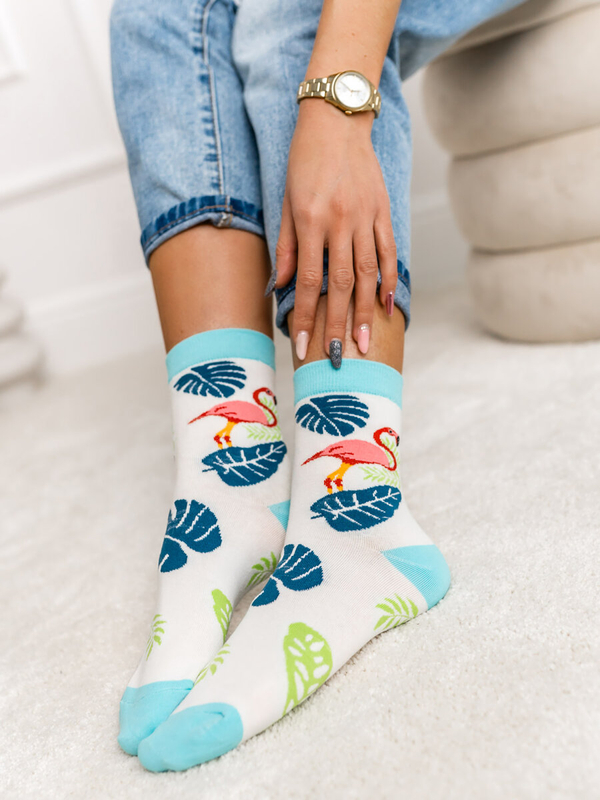 Biele dámske ponožky Bolf WQ7634-2