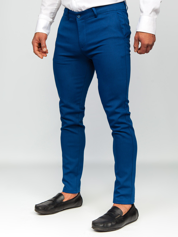 Pánske chino nohavice vo farbe indigo Bolf 5000-3