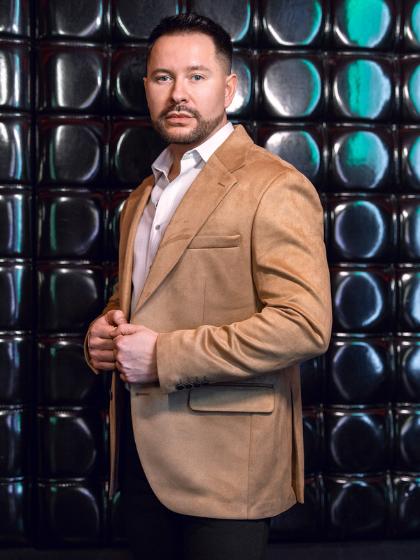 Pánske zamatové sako kamelové Bolf 24410