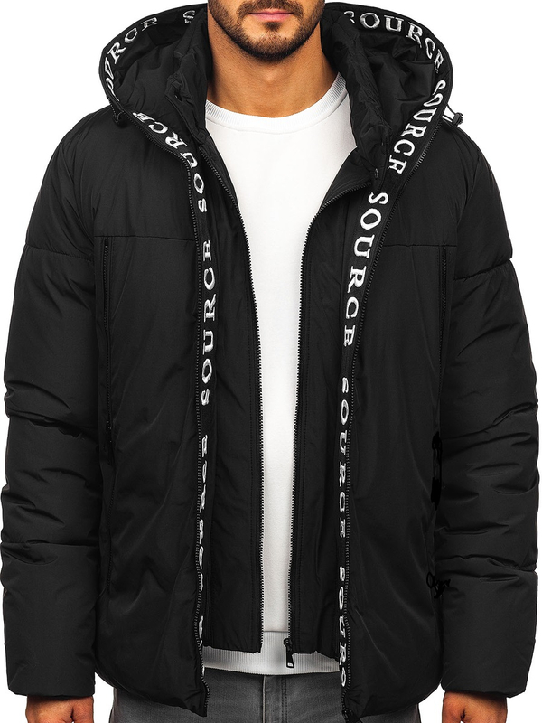 Čierna pánska zimná bunda Bolf 22M330