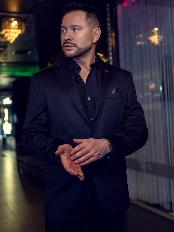 Pánske casual sako čierne Bolf 026A