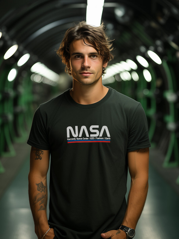 Čierne pánske bavlnené tričko s potlačou Bolf 14749A2