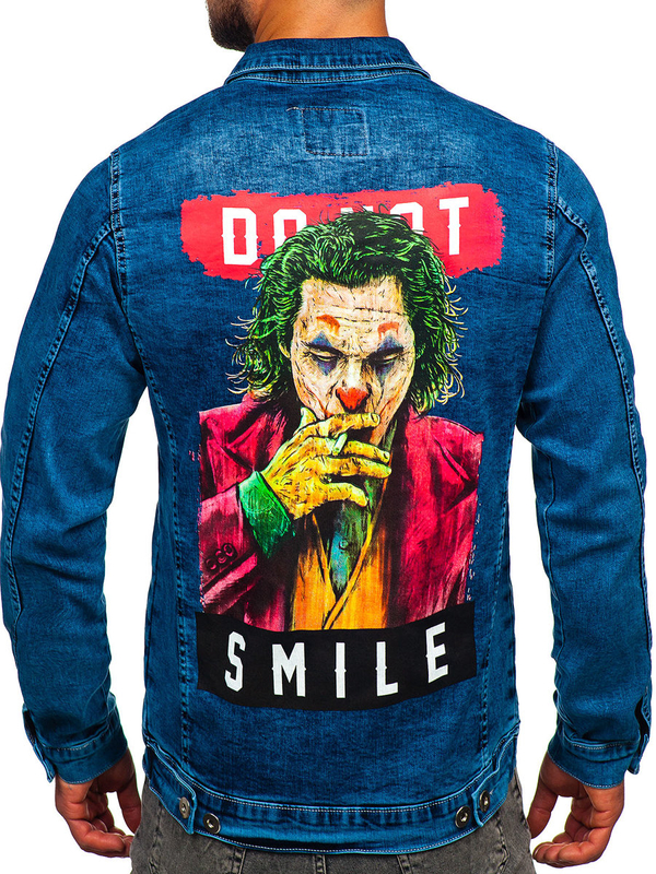 Modrá pánska rifľová bunda Bolf 701