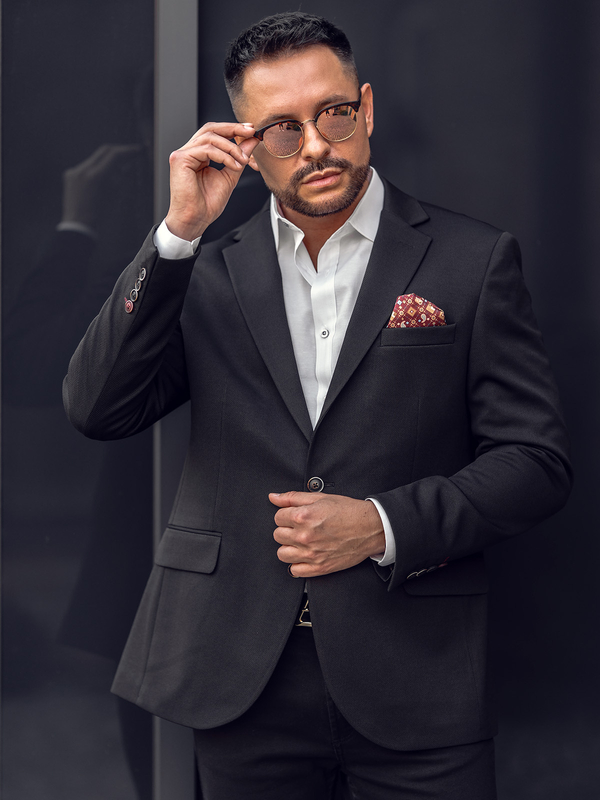 Čierne pánske ležérne sako Bolf 24401