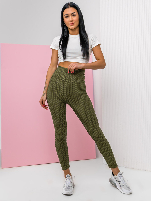 Khaki dámske legíny Bolf YW88024