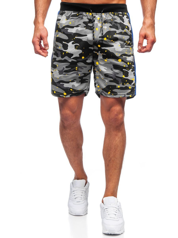 Sivé pánske teplákové šortky Bolf KS2579