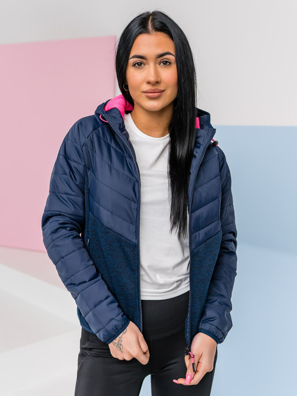 Tmavomodrá dámska športová prechodná bunda Bolf KSW4005