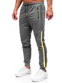 Antracitové pánske jogger nohavice Bolf K10329