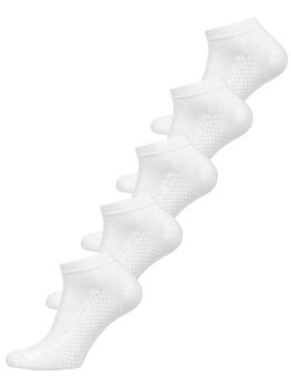 Biele dámske ponožky "ťapky" Bolf VQ100-5P 5 PACK