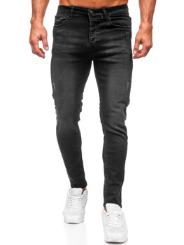 Čierne pánske slim fit rifle Bolf 6161