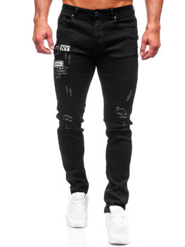 Čierne pánske slim fit rifle Bolf E7838