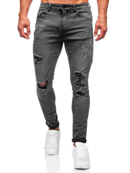 Čierne pánske slim fit rifle Bolf KS2081