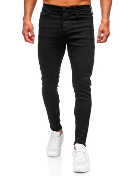 Čierne pánske slim fit rifľové nohavice Bolf 6100