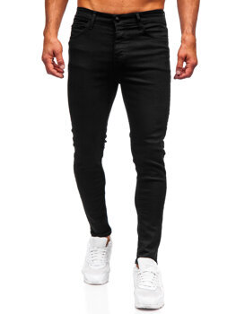 Čierne pánske slim fit rifľové nohavice Bolf 6103