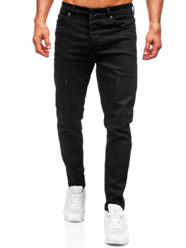 Čierne pánske slim fit rifľové nohavice Bolf 6495