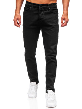 Čierne pánske slim fit rifľové nohavice Bolf 6500