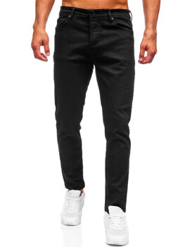 Čierne pánske slim fit rifľové nohavice Bolf 6522