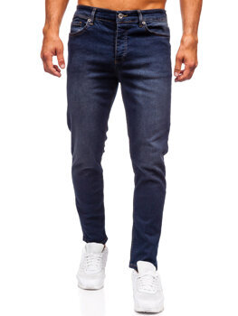 Čierne pánske slim fit rifľové nohavice Bolf 6576