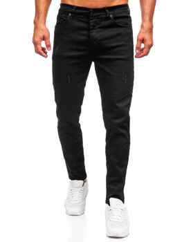 Čierne pánske slim fit rifľové nohavice Bolf 6675