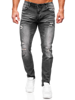 Čierne pánske slim fit rifľové nohavice Bolf MP0032N