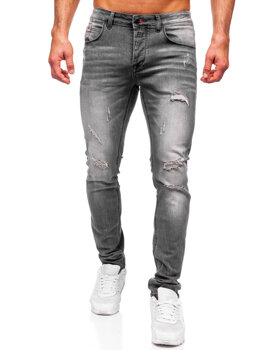 Čierne pánske slim fit rifľové nohavice Bolf MP0054N