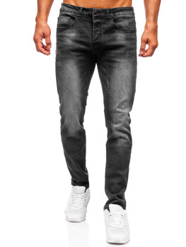 Čierne pánske slim fit rifľové nohavice Bolf MP0064N