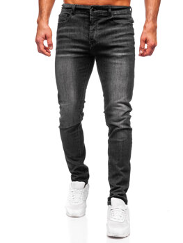 Čierne pánske slim fit rifľové nohavice Bolf MP0141N