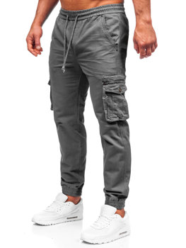 Grafitové pánske cargo jogger nohavice Bolf MP0181G