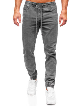 Grafitové pánske rifľové jogger nohavice Bolf MP0272GS