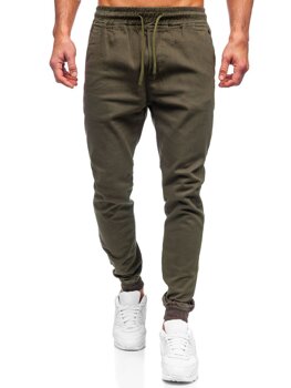 Khaki pánske jogger nohavice Bolf 707