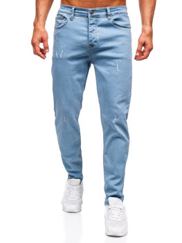 Modré pánske slim fit rifľové nohavice Bolf 6446