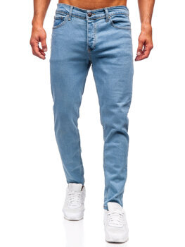 Modré pánske slim fit rifľové nohavice Bolf 6480