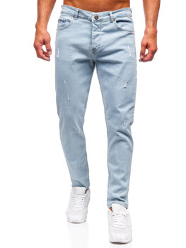 Modré pánske slim fit rifľové nohavice Bolf 6561