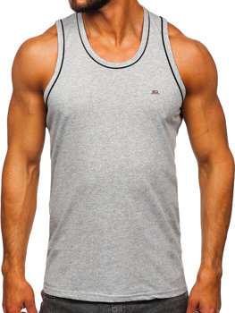 Sivé pánske tank top tričko boxerského strihu Bolf 14276