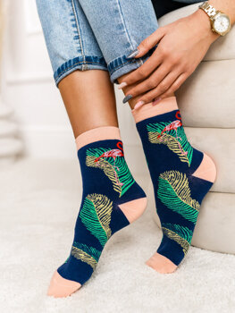Tmavomodré dámske ponožky Bolf WQ7634-5