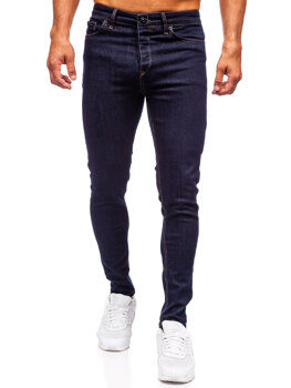 Tmavomodré pánske skinny fit rifľové nohavice Bolf 5308