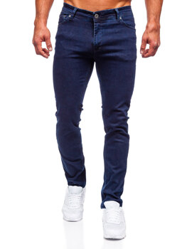 Tmavomodré pánske slim fit rifle Bolf 5054