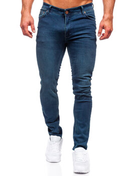 Tmavomodré pánske slim fit rifle Bolf 5066-2