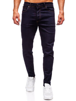 Tmavomodré pánske slim fit rifľové nohavice Bolf 5367