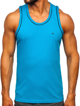 Tyrkysové pánske tank top tričko boxerského strihu Bolf 14276